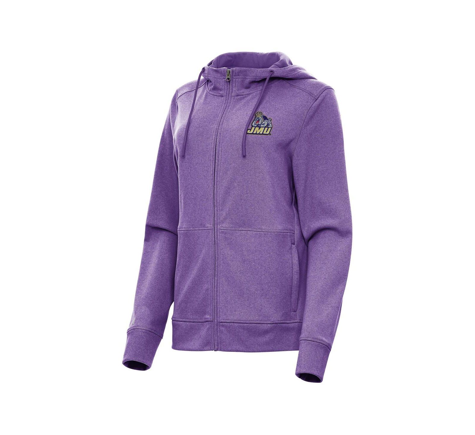 Antigua Женское худи Full-Zip Heather Purple James Madison Dukes