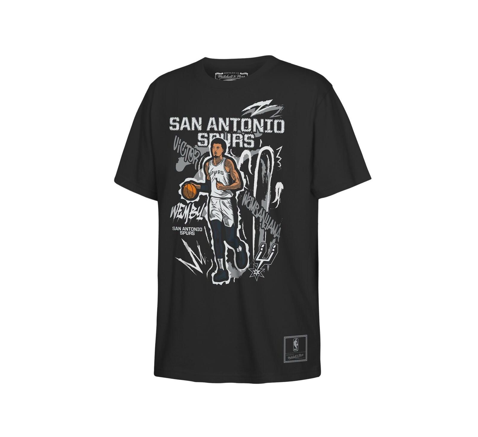 Mitchell & Ness Детская футболка Victor Wembanyama Black San Antonio Spurs