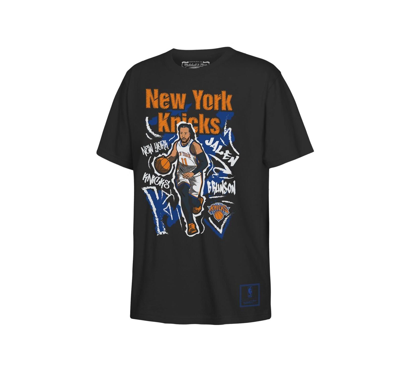 Футболка Mitchell & Ness Jalen Brunson Black New York Knicks для мальчиков и девочек