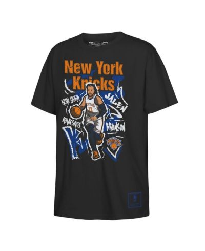 Футболка Mitchell & Ness Jalen Brunson Black New York Knicks для мальчиков и девочек