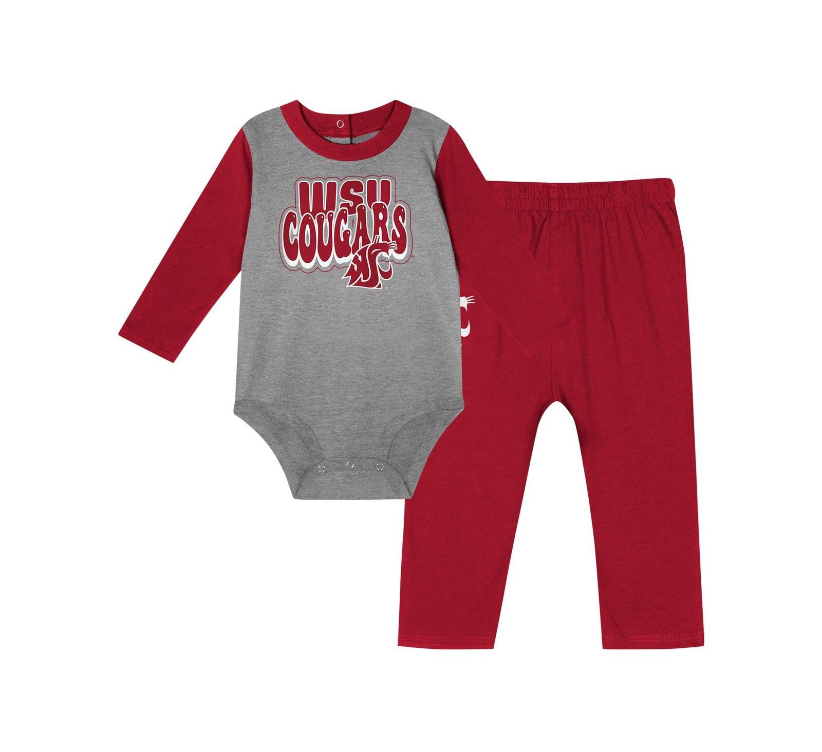 Комплект из боди и брюк Outerstuff для малышей Crimson Washington State Cougars