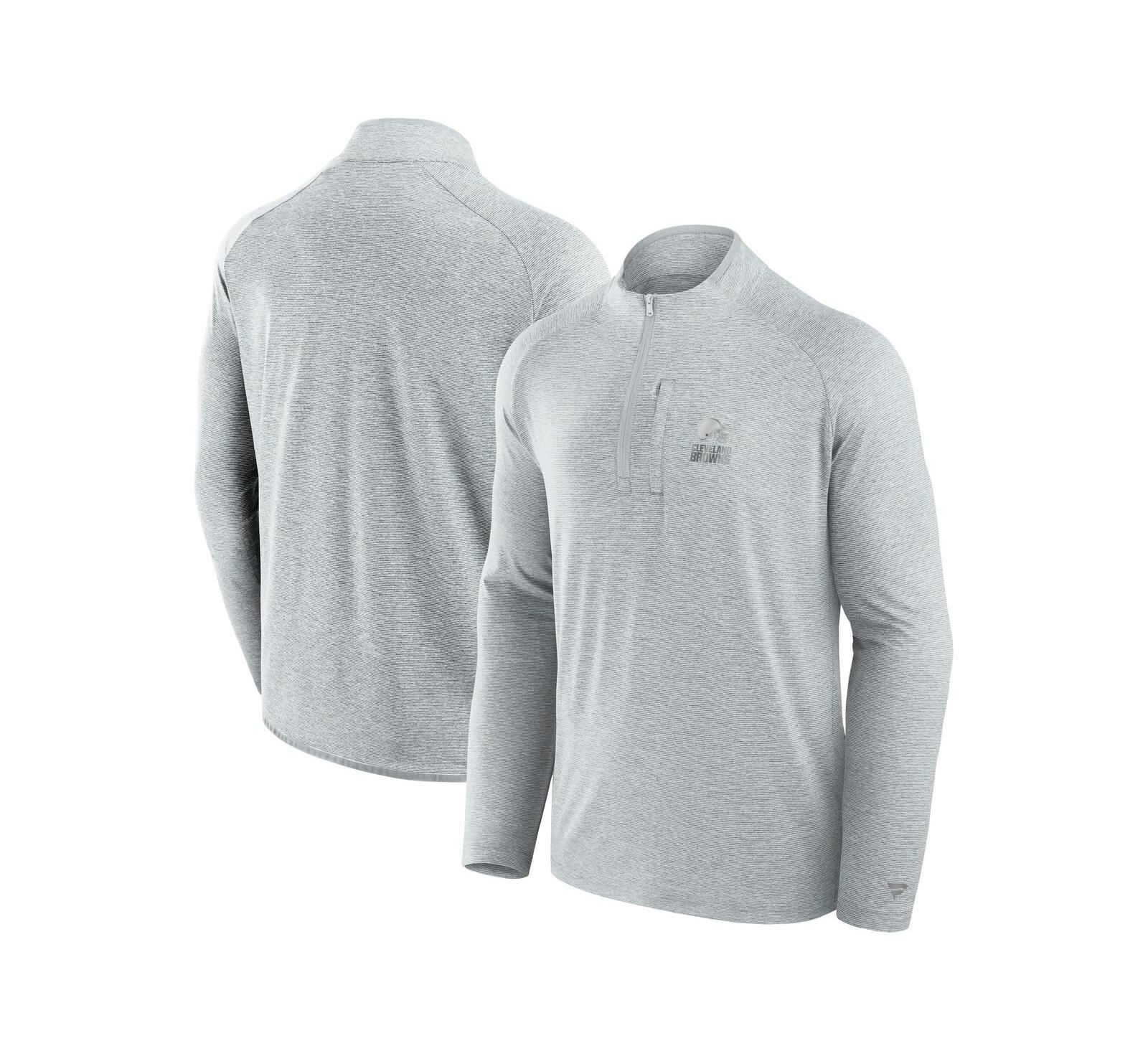 Fanatics Men's and Women's Gray Cleveland Browns Front Office Performance Primary Quarter-Zip Jacket