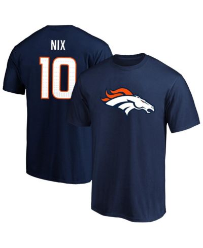 Fanatics футболка Bo Nix Denver Broncos с именем и номером игрока, темно-синий, мужской