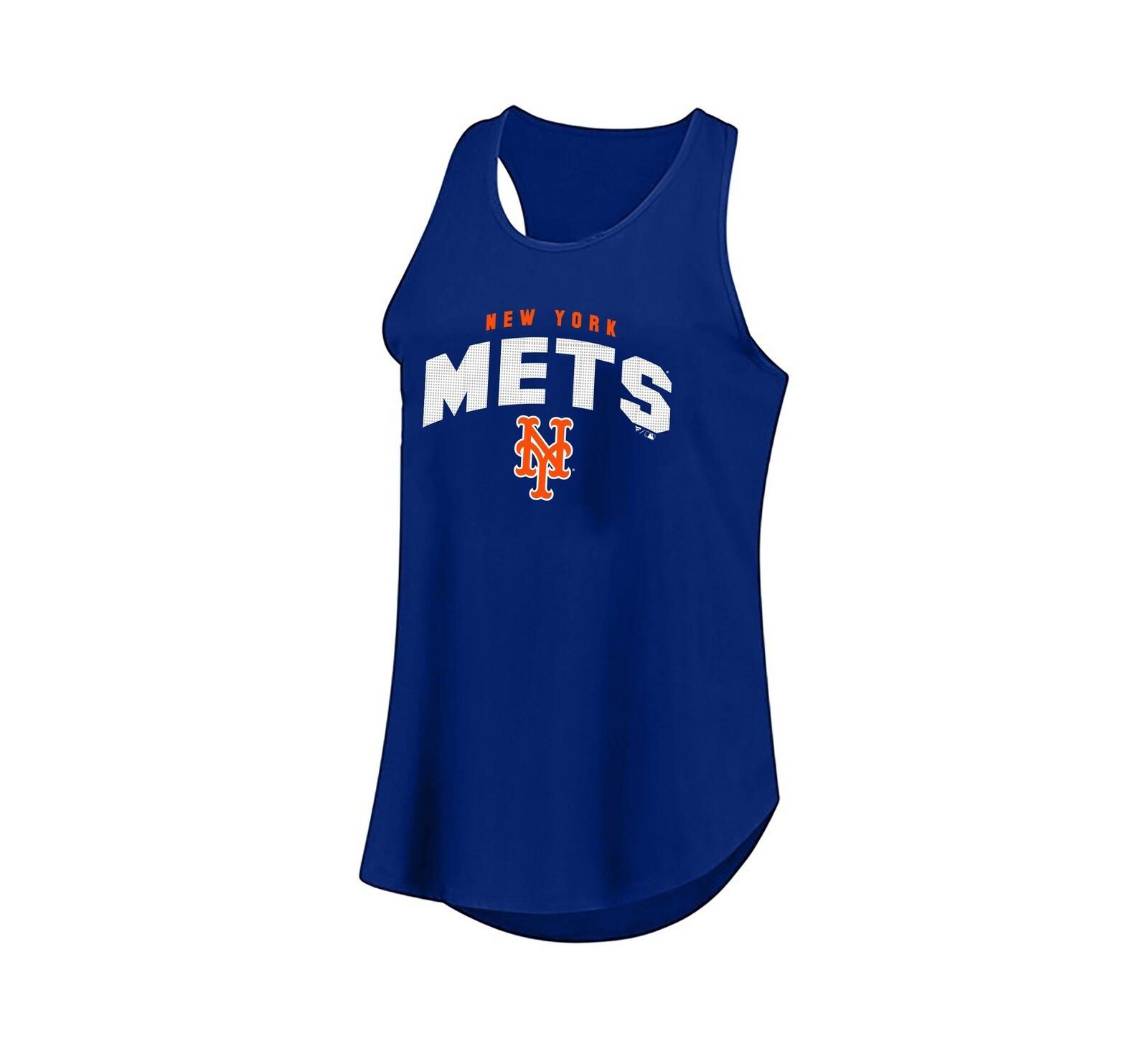 Fanatics Женский топ Tank Top New York Mets Plus Size Wordmark Racerback Scoop Neck