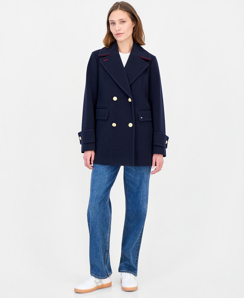 Tommy Hilfiger Women's Double-Breasted Peacoat