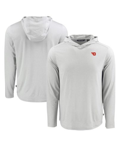 Cutter & Buck Men's Gray Dayton Flyers Coastline Epic Comfort Eco Long Sleeve Hoodie T-Shirt