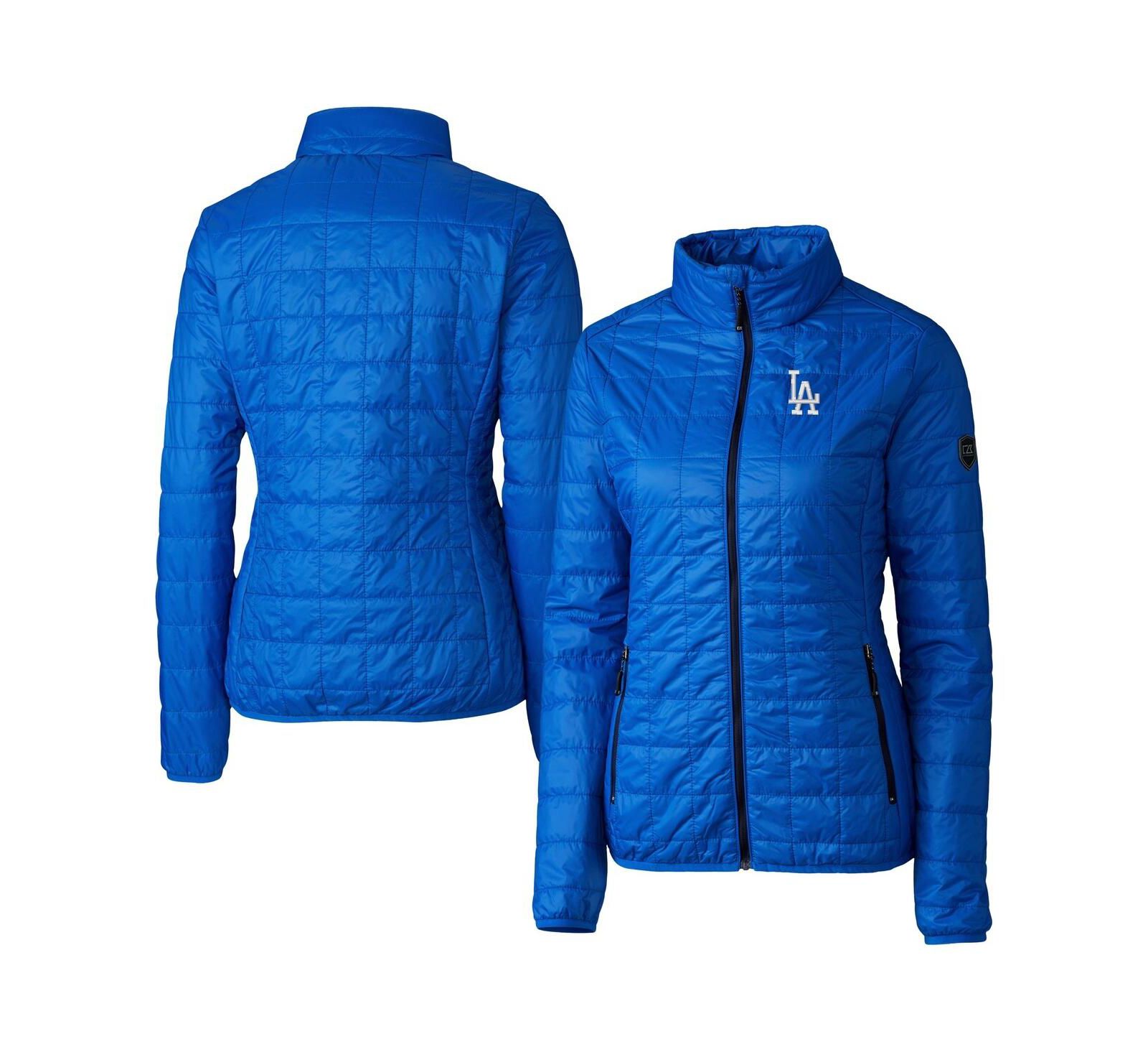 Куртка Cutter & Buck Women's Royal Los Angeles Dodgers Rainier PrimaLoft Eco Insulated Full-Zip Puffer Jacket