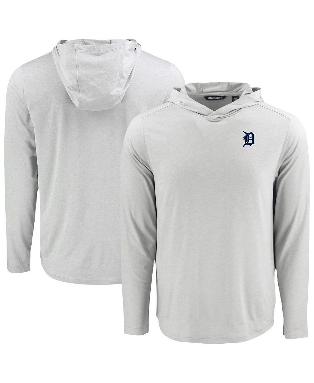 Cutter & Buck Men's Gray Detroit Tigers Coastline Epic Comfort Eco Hoodie Long Sleeve T-Shirt