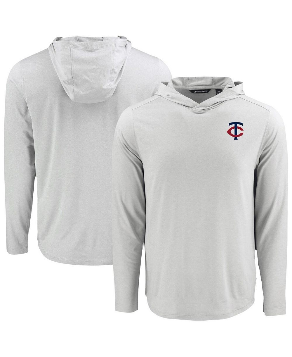 Cutter & Buck Men's Gray Minnesota Twins Coastline Epic Comfort Eco Hoodie Long Sleeve T-Shirt