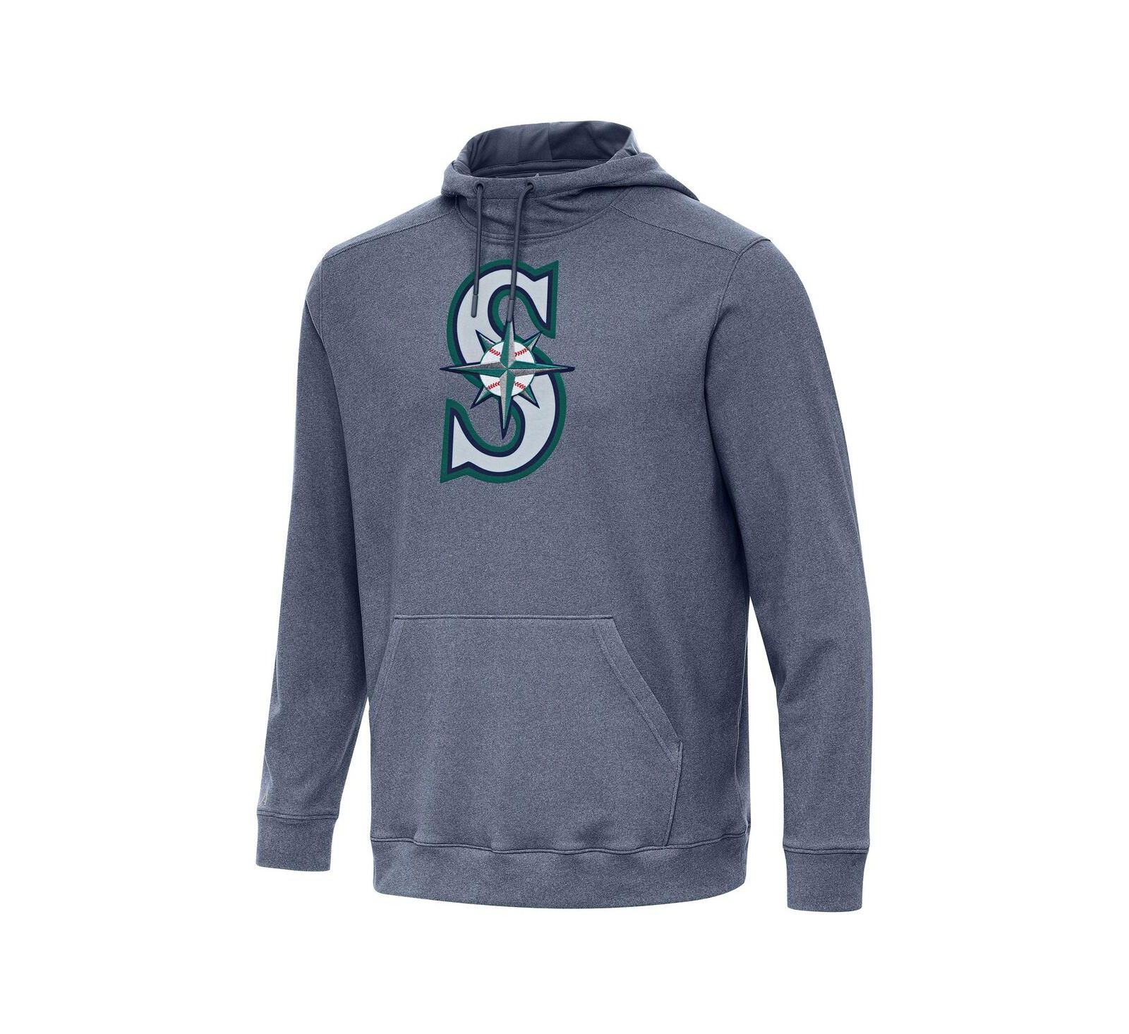 Мужское худи Antigua Seattle Mariners Cloud с накидкой, цвет Heather Navy