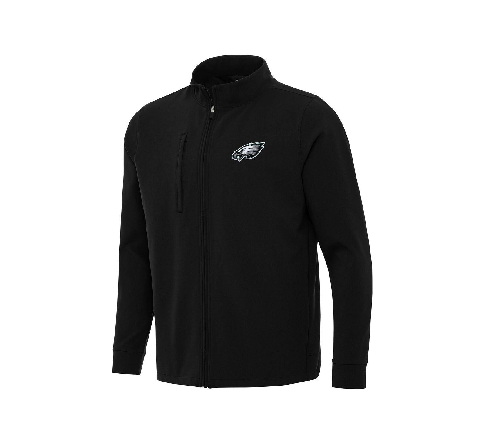 Antigua Men's Black Philadelphia Eagles Regard Full-Zip Jacket