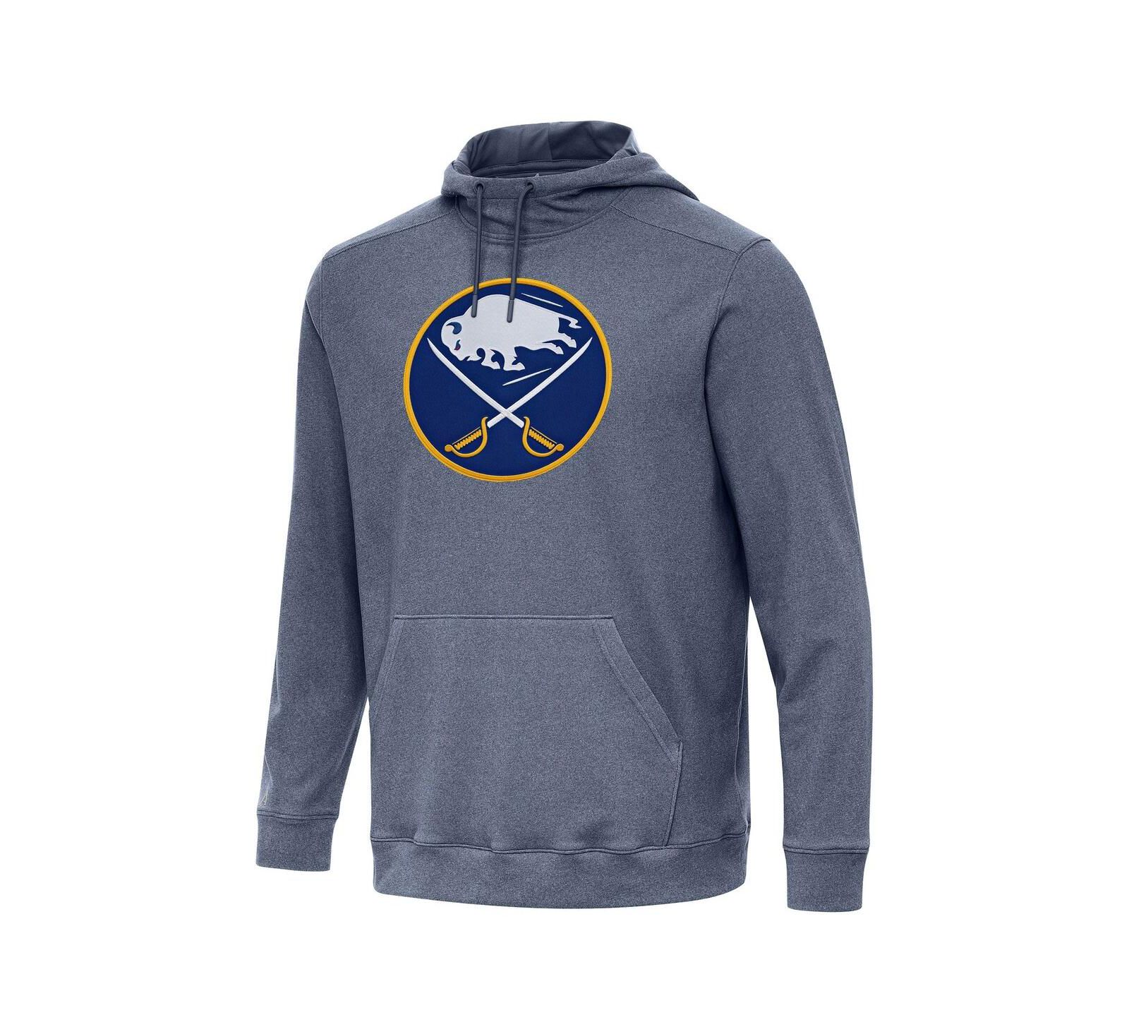 Мужское худи Antigua Heather Navy Buffalo Sabres Cloud Pullover Hoodie