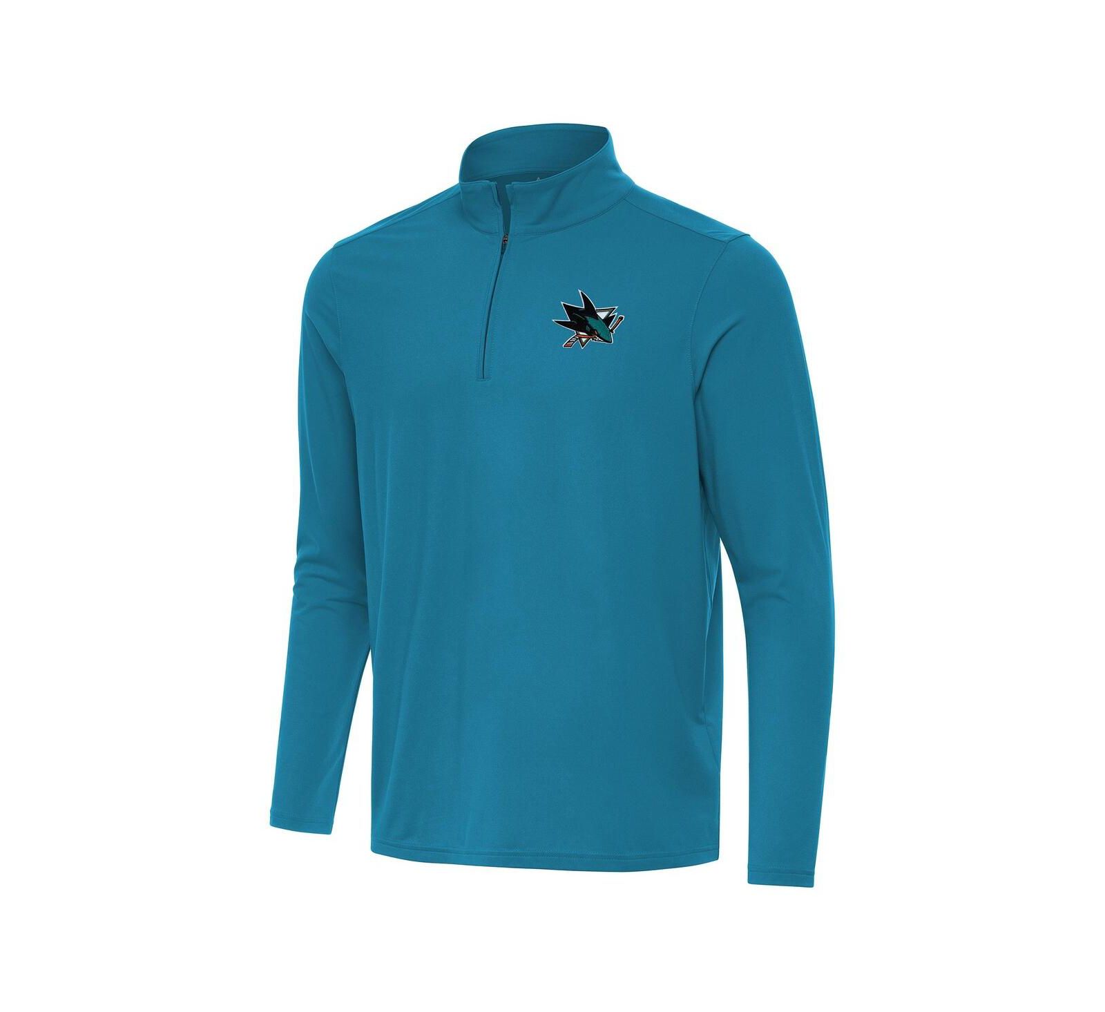 Мужская кофта Antigua San Jose Sharks Intent с молнией в цвете Teal