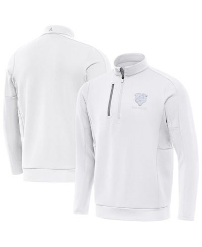 Antigua Men's White Chicago Bears Generation Quarter-Zip Jacket