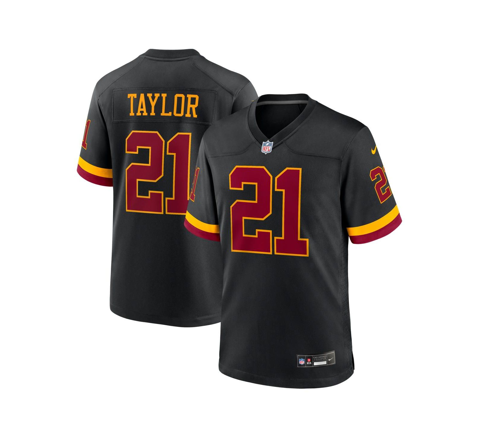 Мужская джерси Nike Sean Taylor Black Washington Commanders Hail Raiser Alternate Retired Player Game