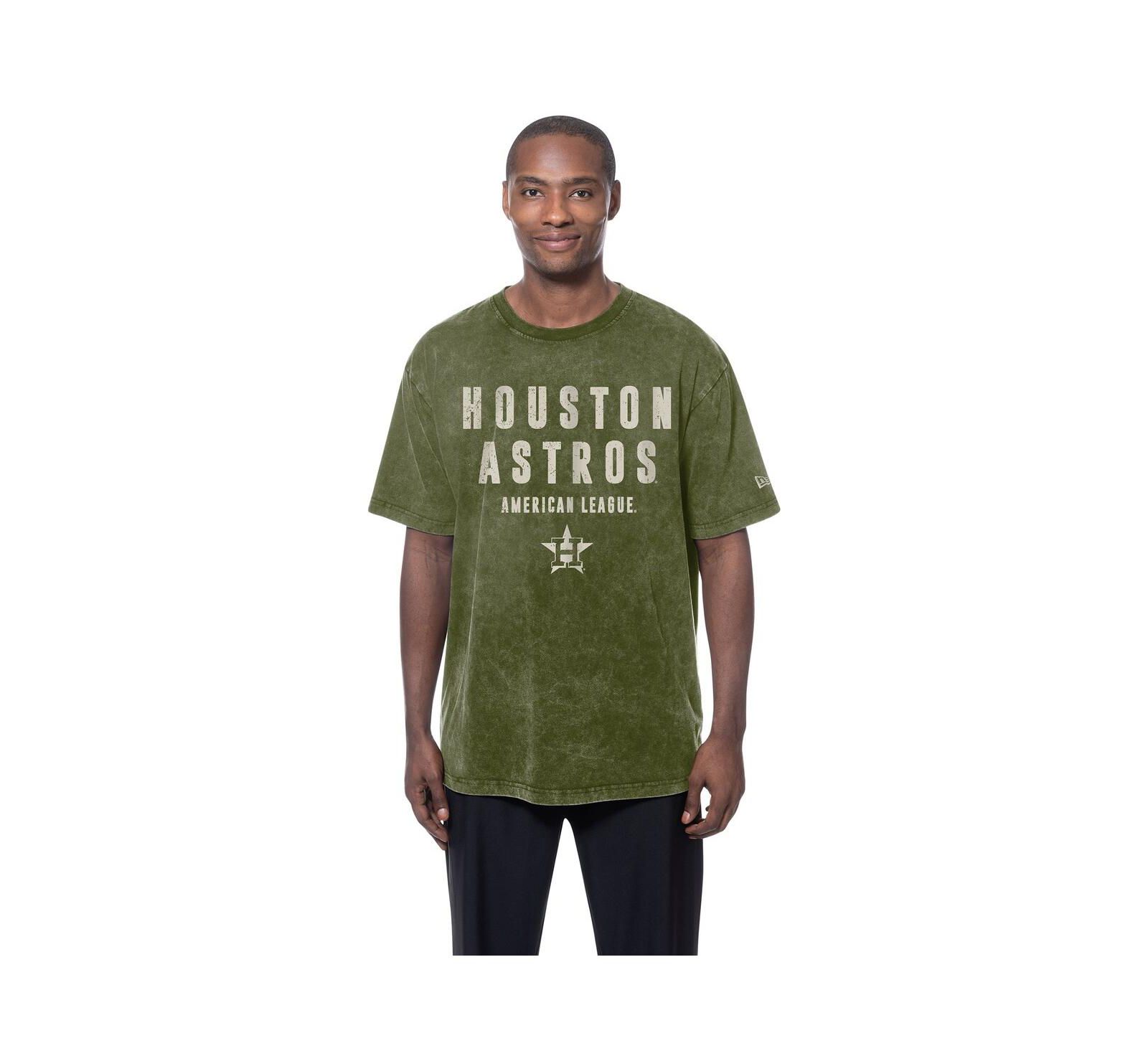 Мужская футболка New Era Olive Houston Astros 2026 Armed Forces Day