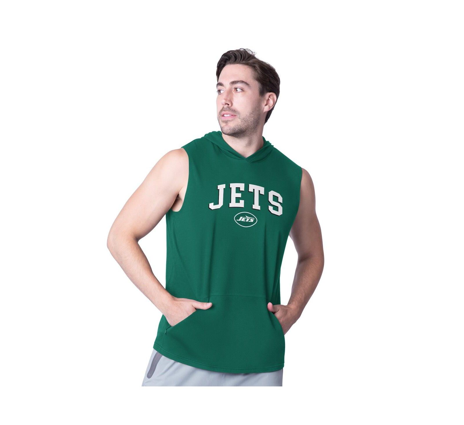 Мужское бесрукавое худи MSX by Michael Strahan Green New York Jets Action Sleeveless Pullover