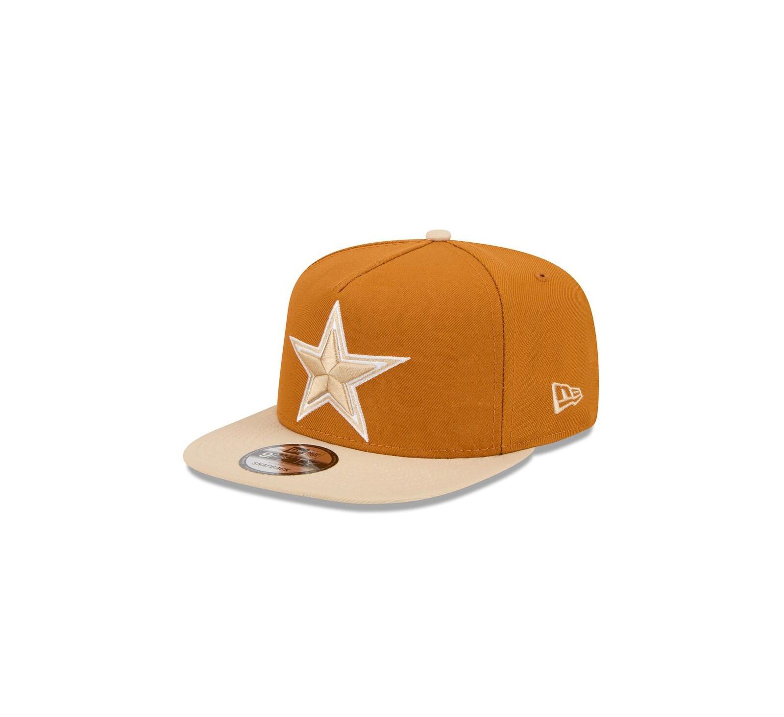 Мужская кепка New Era Dallas Cowboys Two-Tone Color Pack A-Frame 9FIFTY Snapback коричневого/светло-бежевого цвета
