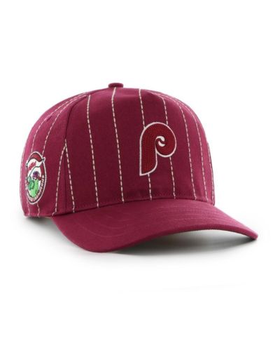'47 Brand x Rawlings Мужская кепка Burgundy Philadelphia Phillies Pinstripe Hitch Adjustable