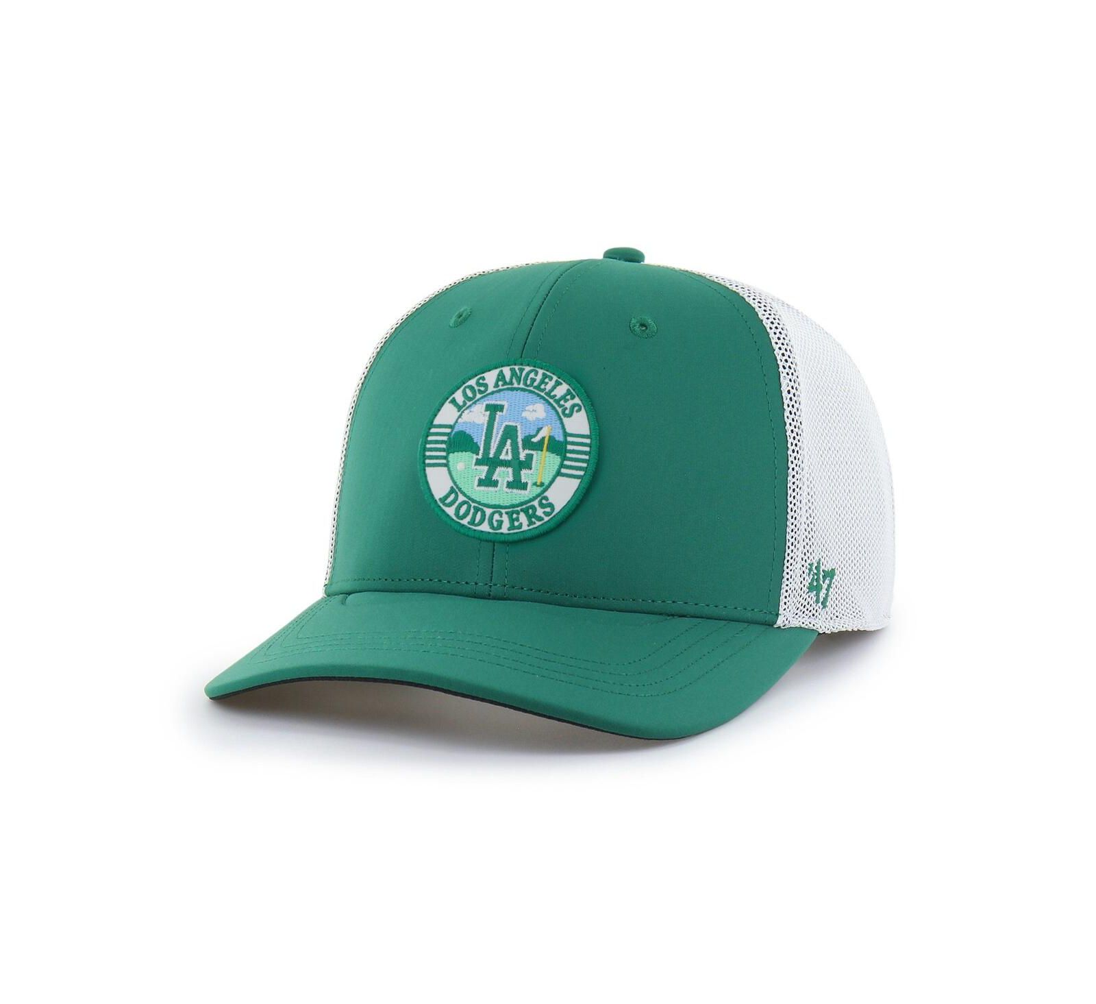 '47 Brand Men's Kelly Green/White Los Angeles Dodgers Elevated Greens Adjustable Trucker Hat
