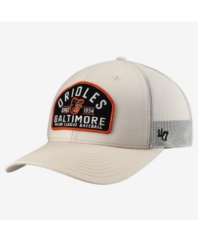 Мужская бейсболка '47 Brand Cream Baltimore Orioles Leland Adjustable Trucker