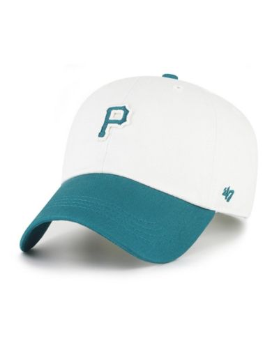 Мужская кепка '47 Brand Pittsburgh Pirates Contemporary Tonal Clean Up, белая/бирюзовая, регулируемая