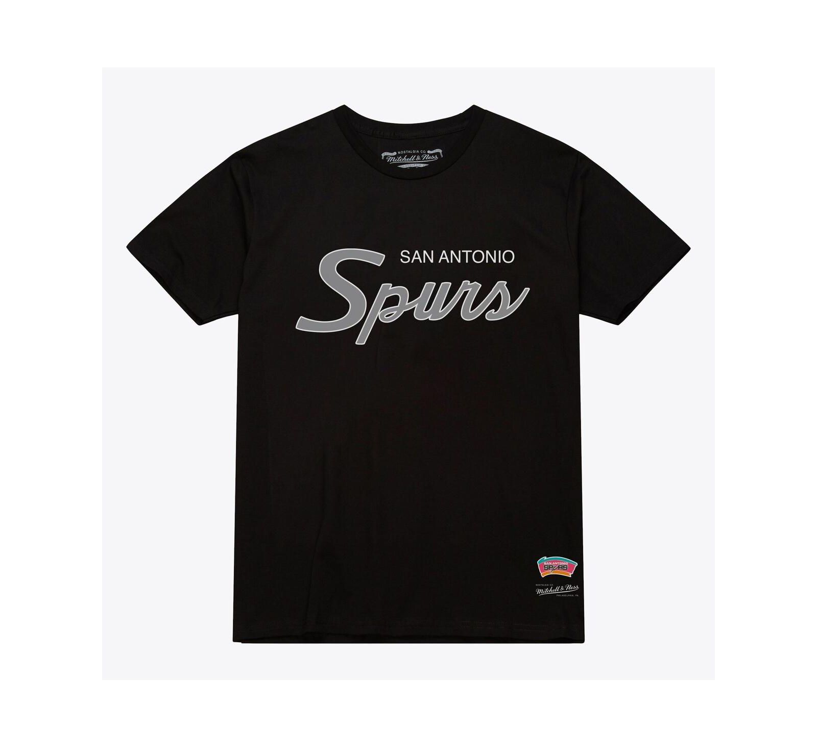 Mitchell & Ness мужская винтажная футболка с надписью San Antonio Spurs, черная