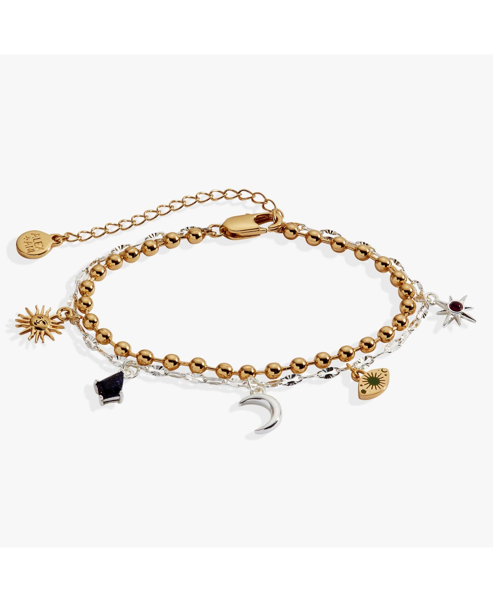 Alex and Ani браслет с шармом Moon Magic 2 Row