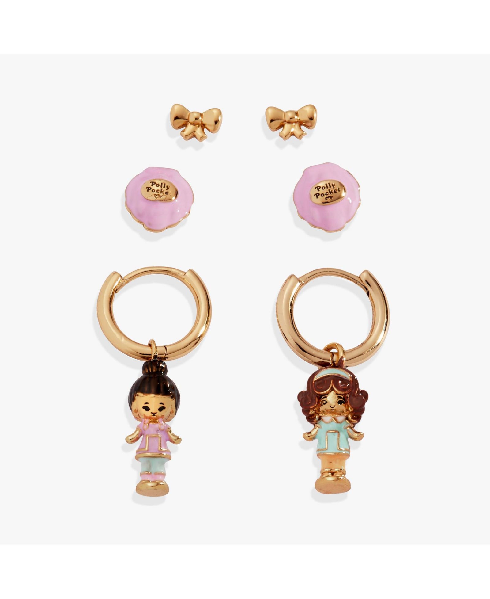 Набор серег Alex and Ani Polly Pocket 3 шт.
