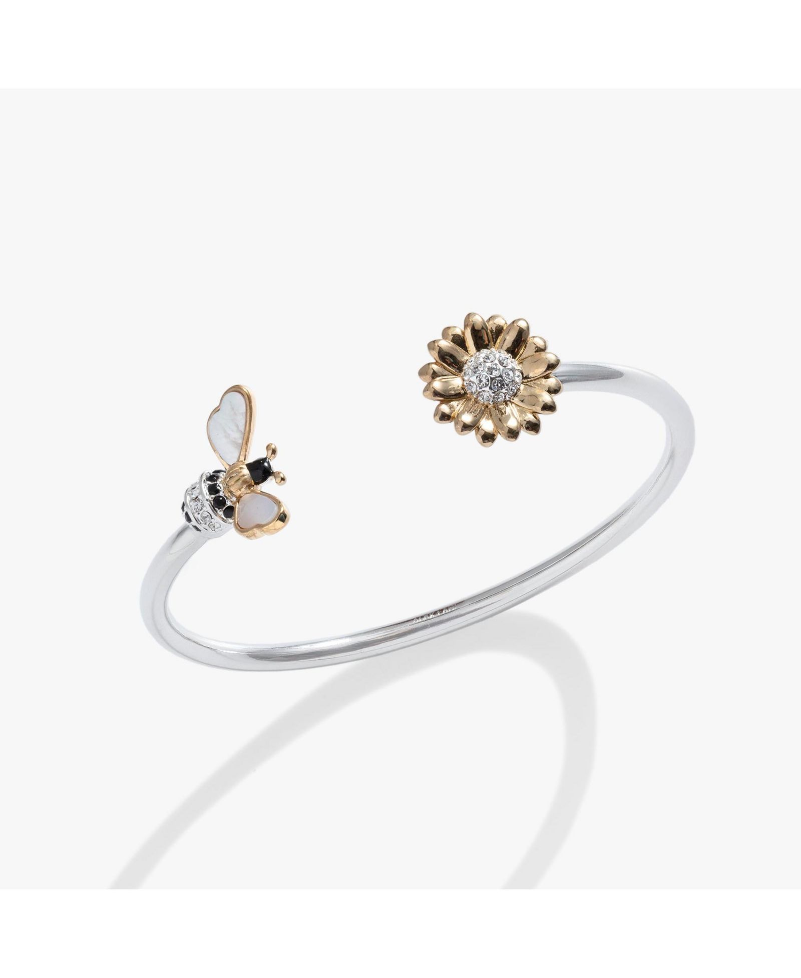 Гибкий браслет Alex and Ani Sunflower and Bee Flex Cuff