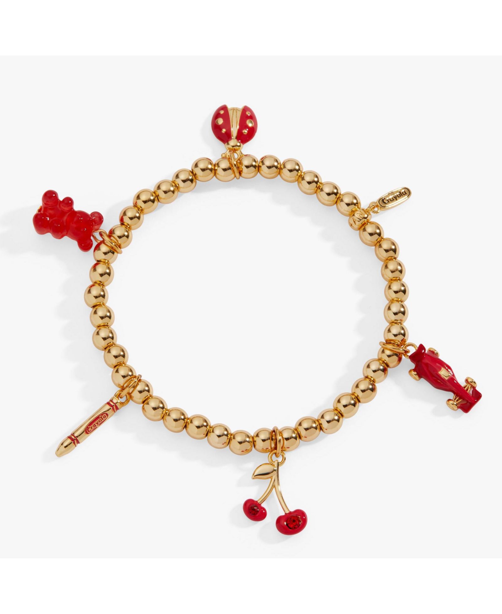 Браслет Alex and Ani Crayola Scarlet Charm Stretch