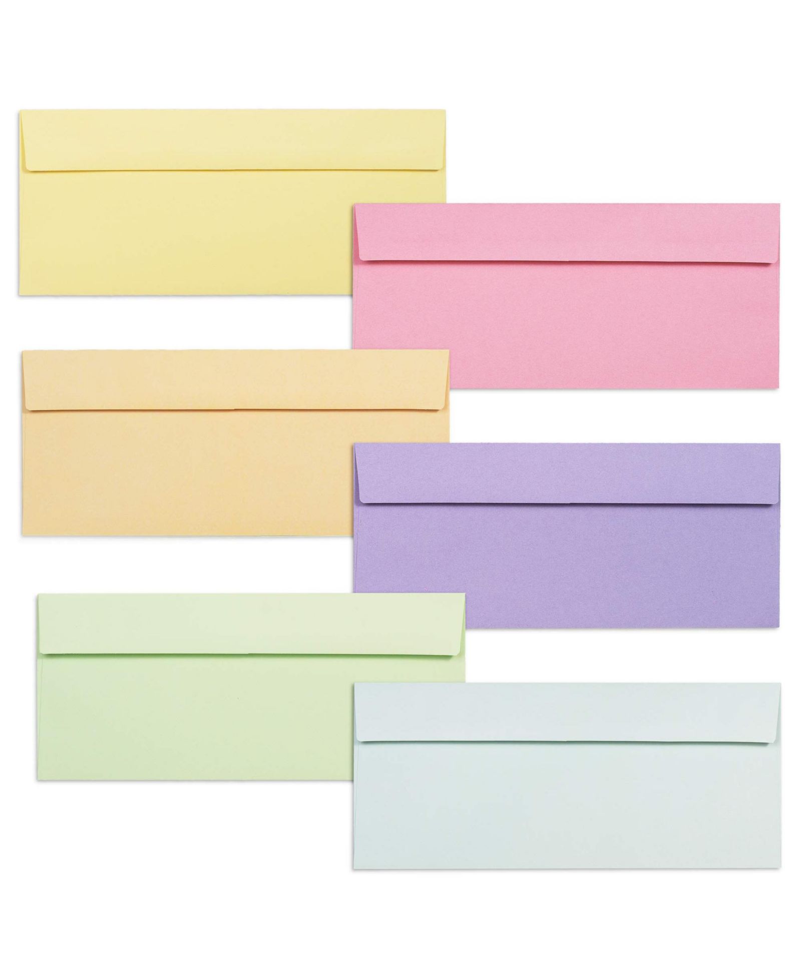 GNUADZ Business Envelopes Pastel Colors 120-pack