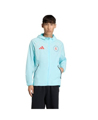Мужская ветровка Adidas Chicago Fire Tiro Full-Zip, светло-голубая
