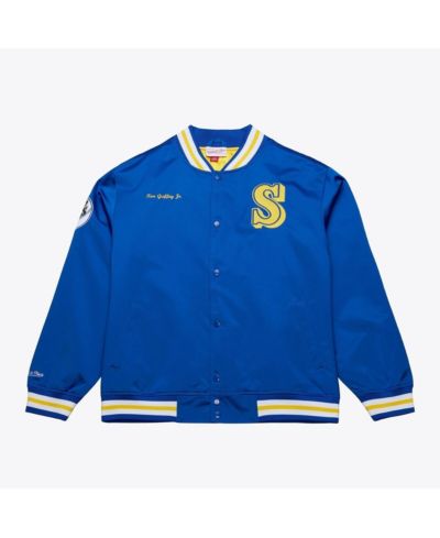 Мужская атласная куртка Mitchell & Ness Ken Griffey Jr. Royal Seattle Mariners Legends Collection Lightweight Full-Snap