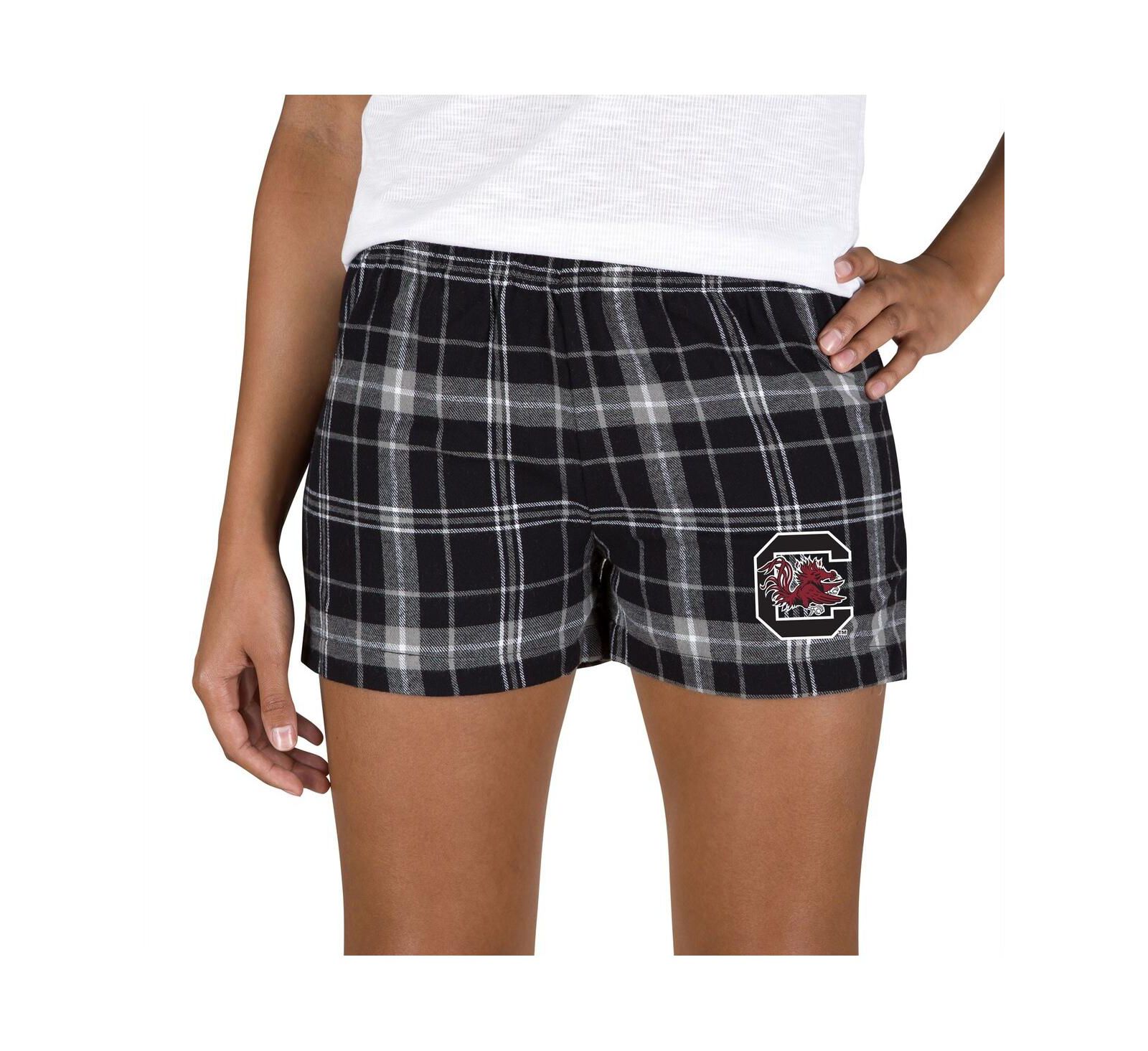 Concepts Sport Women's Black/Gray South Carolina Gamecocks Ultimate Flannel Shorts