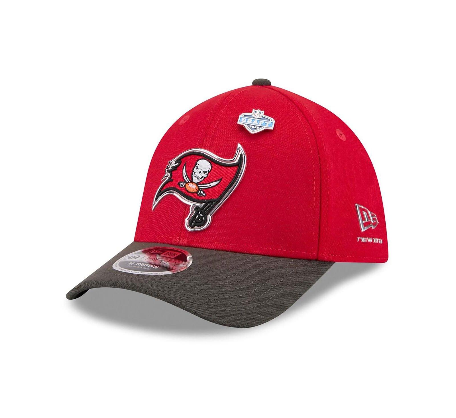 New Era Men's Red/Pewter Tampa Bay Buccaneers 2026 NFL Draft 39THIRTY M-Crown Flex Hat