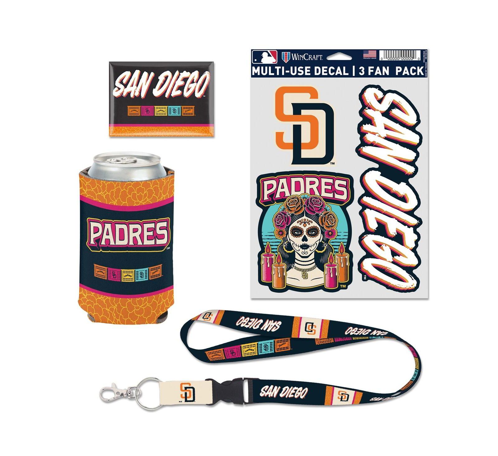 Набор фаната Wincraft San Diego Padres 2026 City Connect, 4 предмета