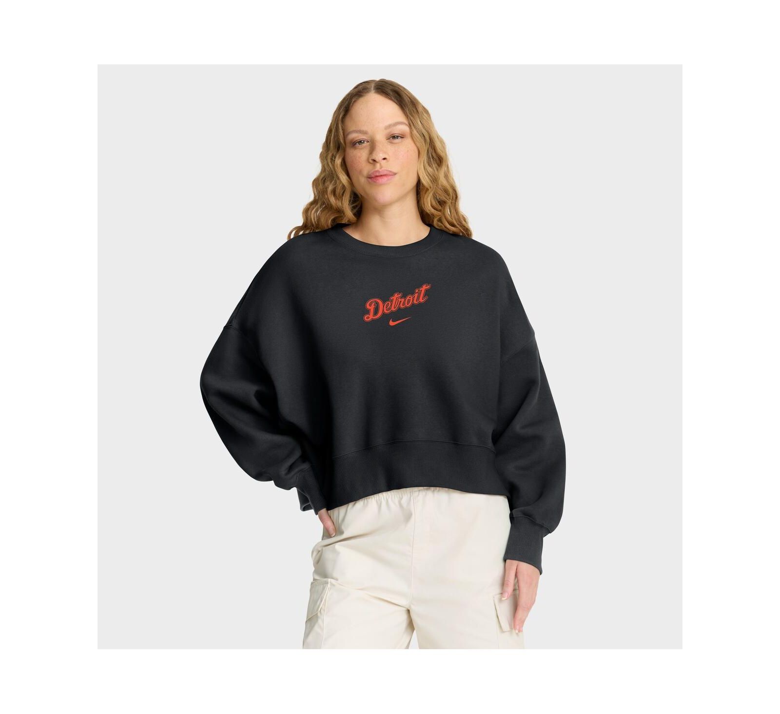 Nike Women's Black Detroit Tigers Oversized Primetime Sweatshirt