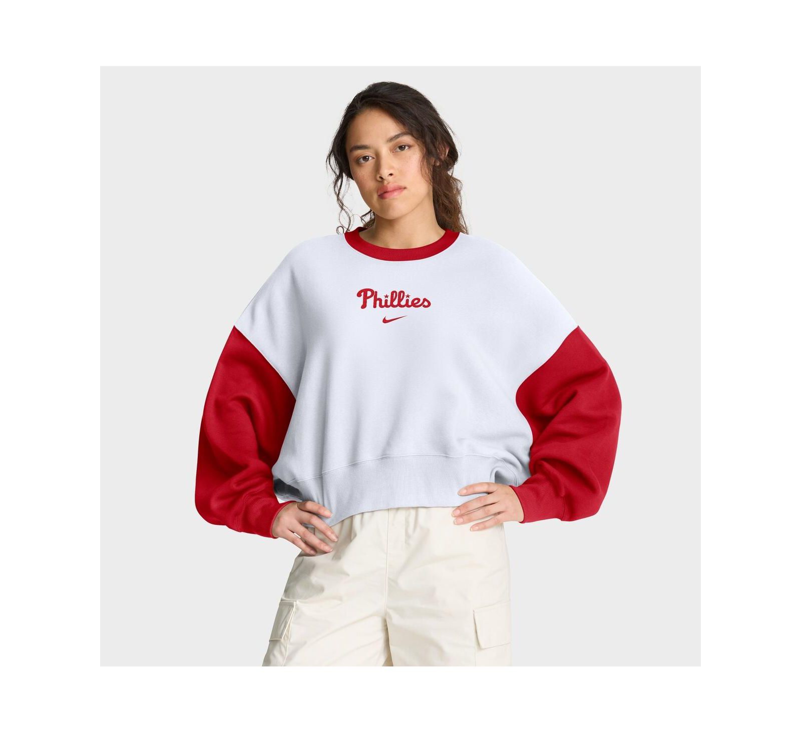 Женская оверсайз свитшот Nike Philadelphia Phillies White/Red