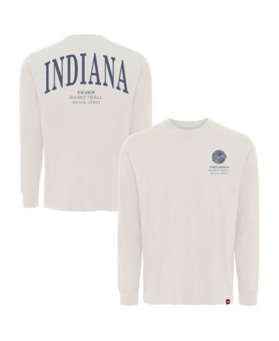 Мужская и женская футболка Sportiqe Indiana Fever Athletic Club Collection Sherwood Relaxed Fit Premium Long-Sleeve