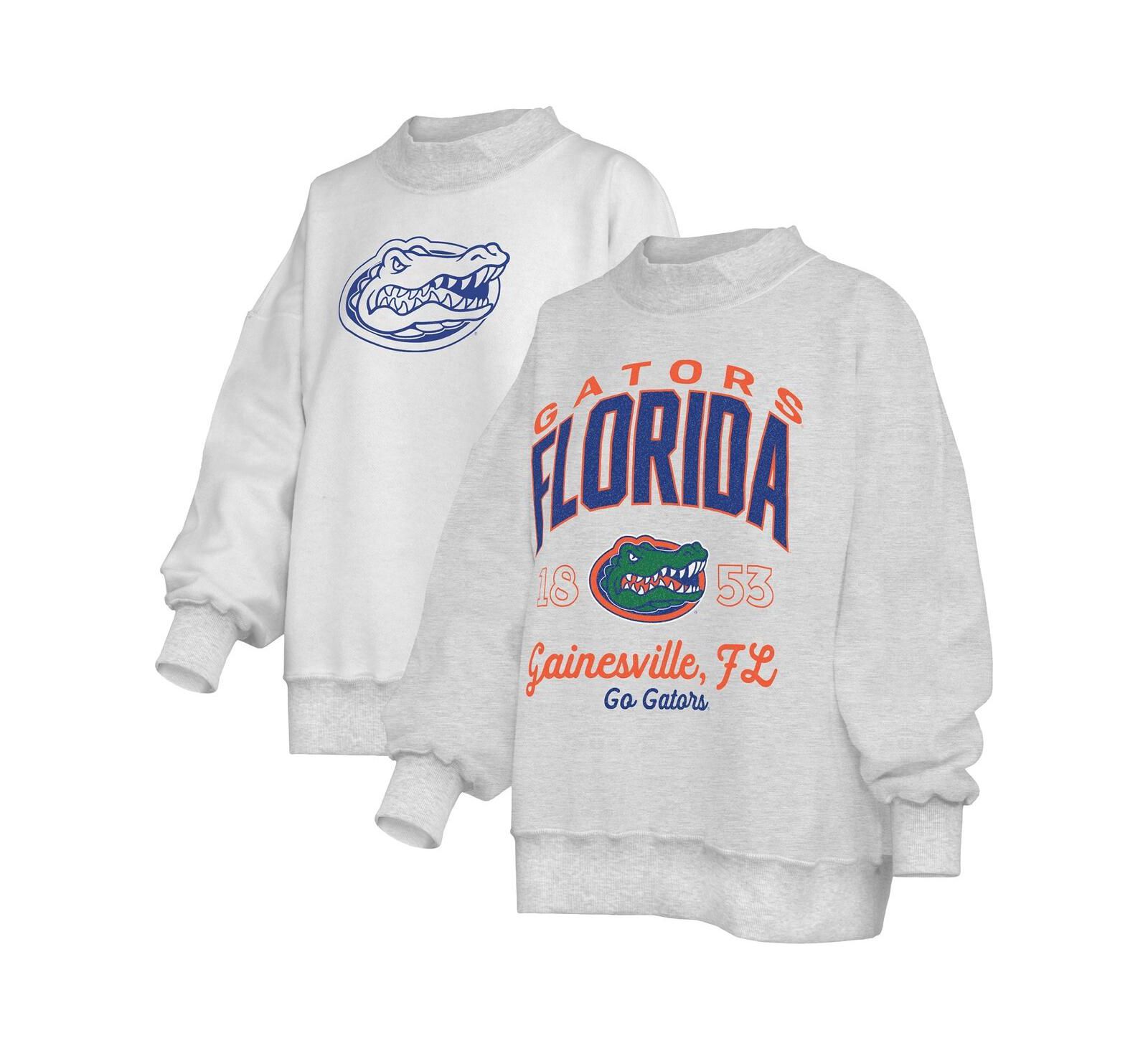 Женская свитшот Pressbox Heather Gray Florida Gators Reversible