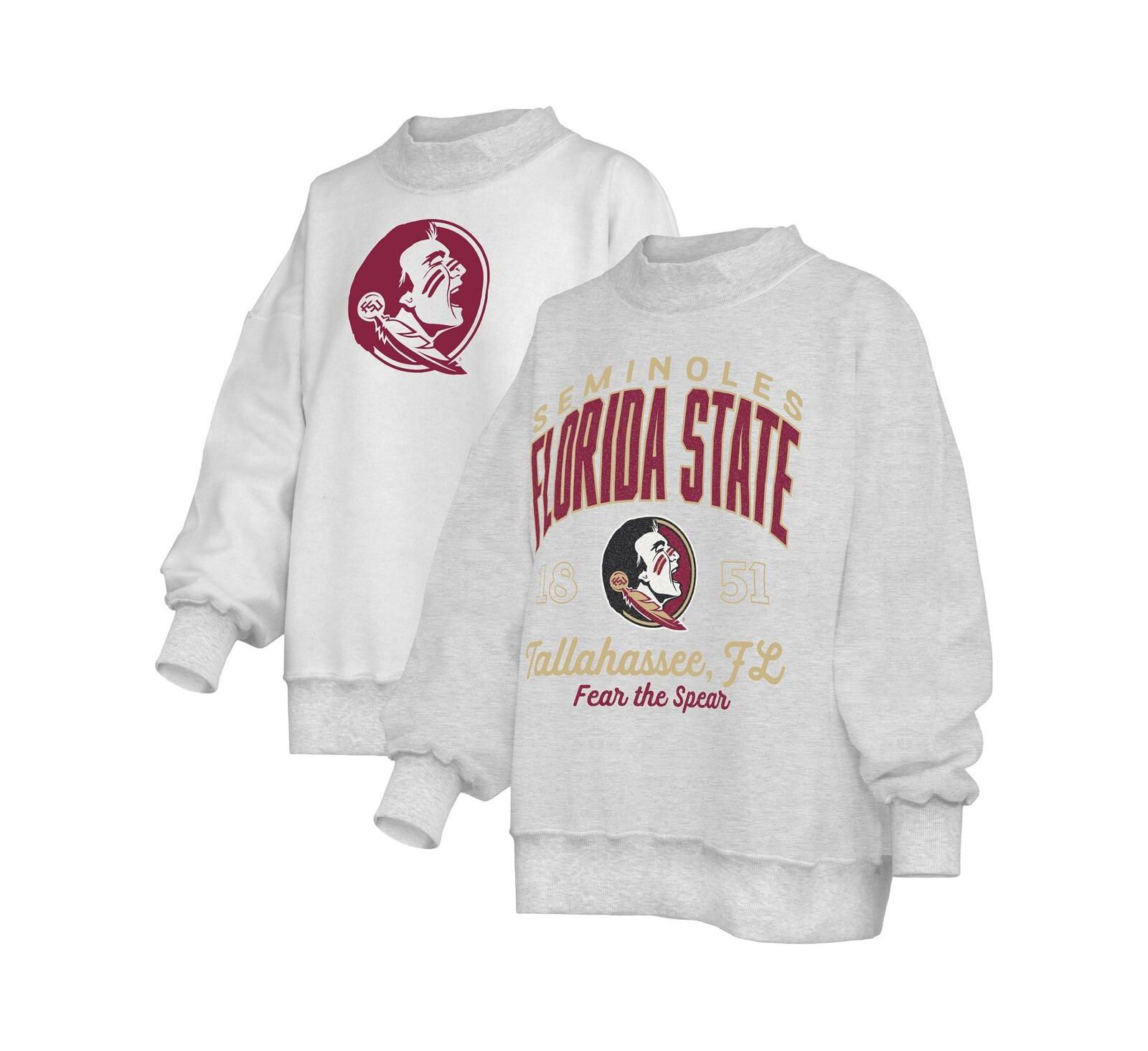 Pressbox Женская двусторонняя толстовка Heather Gray Florida State Seminoles