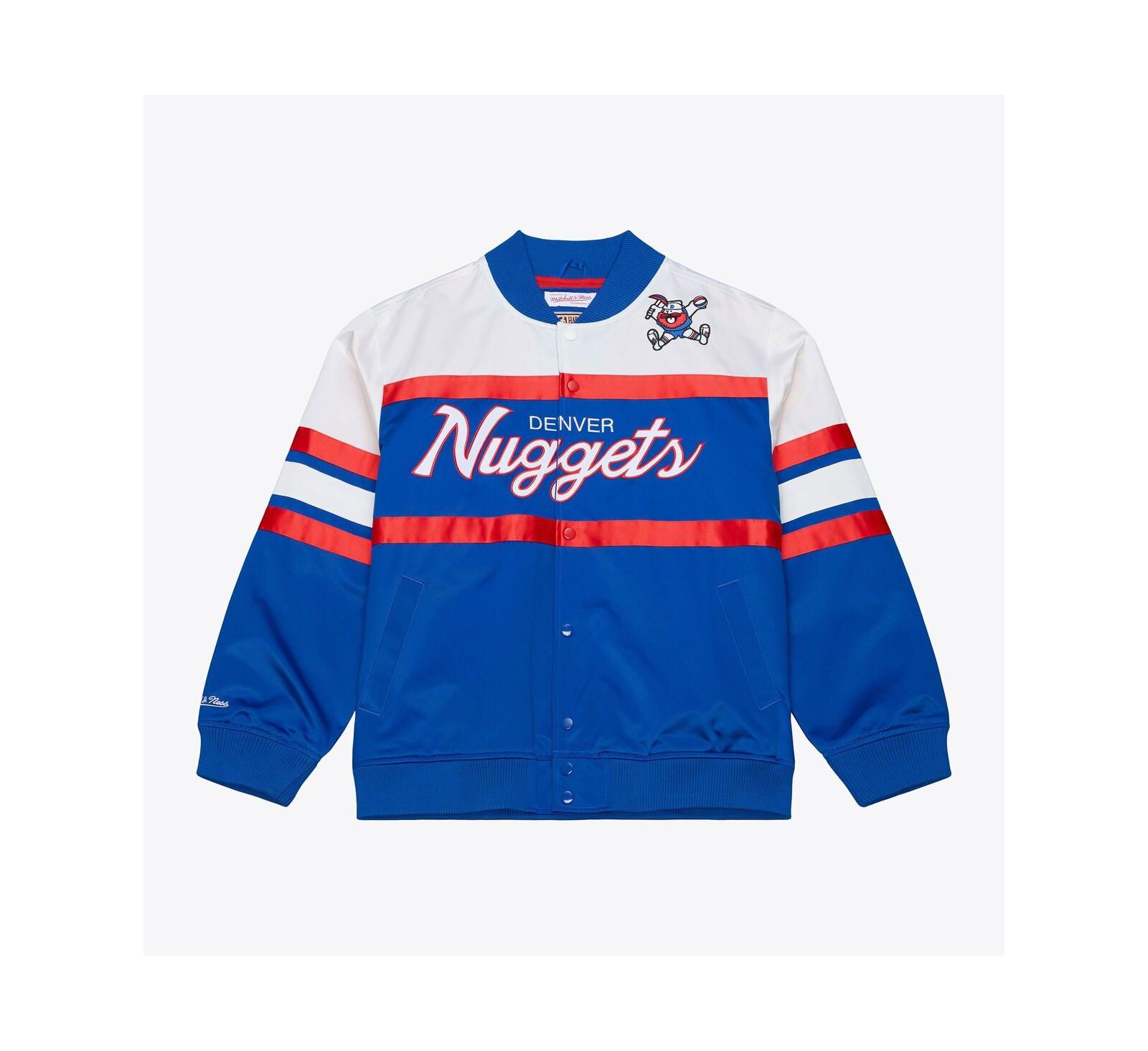 Мужская куртка Mitchell & Ness Royal Denver Nuggets Hardwood Classics Head Coach Lightweight Satin Full-Snap