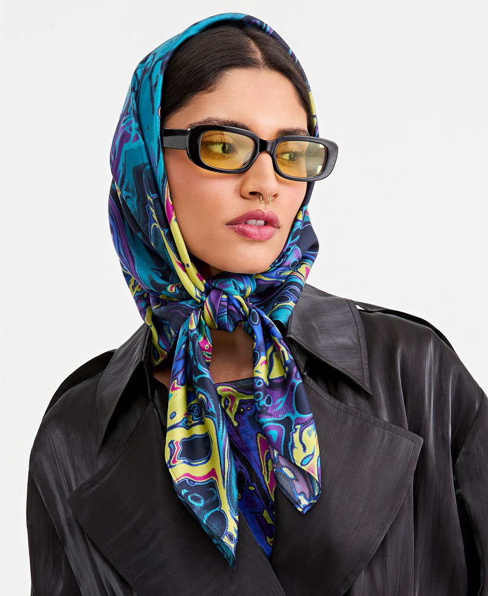 LAPOINTE | Macy's Women's Silk Printed Square Scarf, Macy's Exclusive