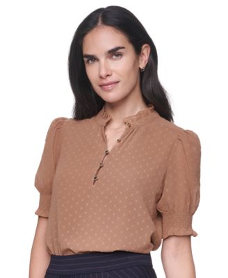 Женский топ Tommy Hilfiger Clip Dot Mock Neck Popover