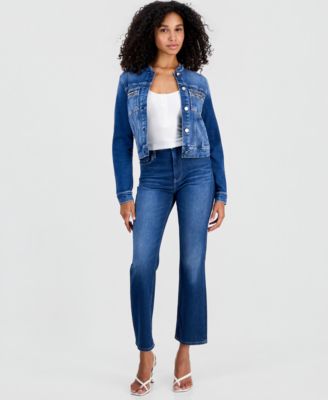 Женская джинсовая куртка GUESS Ivy с цепочкой на воротнике