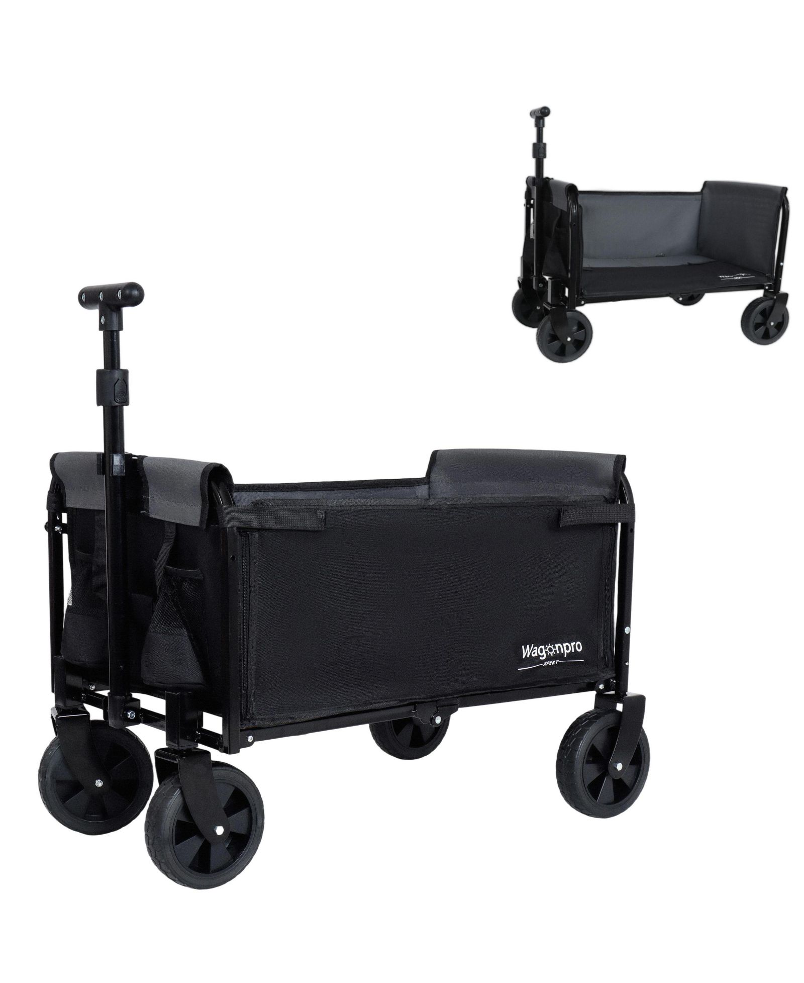 Mondawe All-in-One Convertible Camping Utility Carts - Bench Seat, Dog Tether w/ 360degree(s) All-Terrain Wheels
