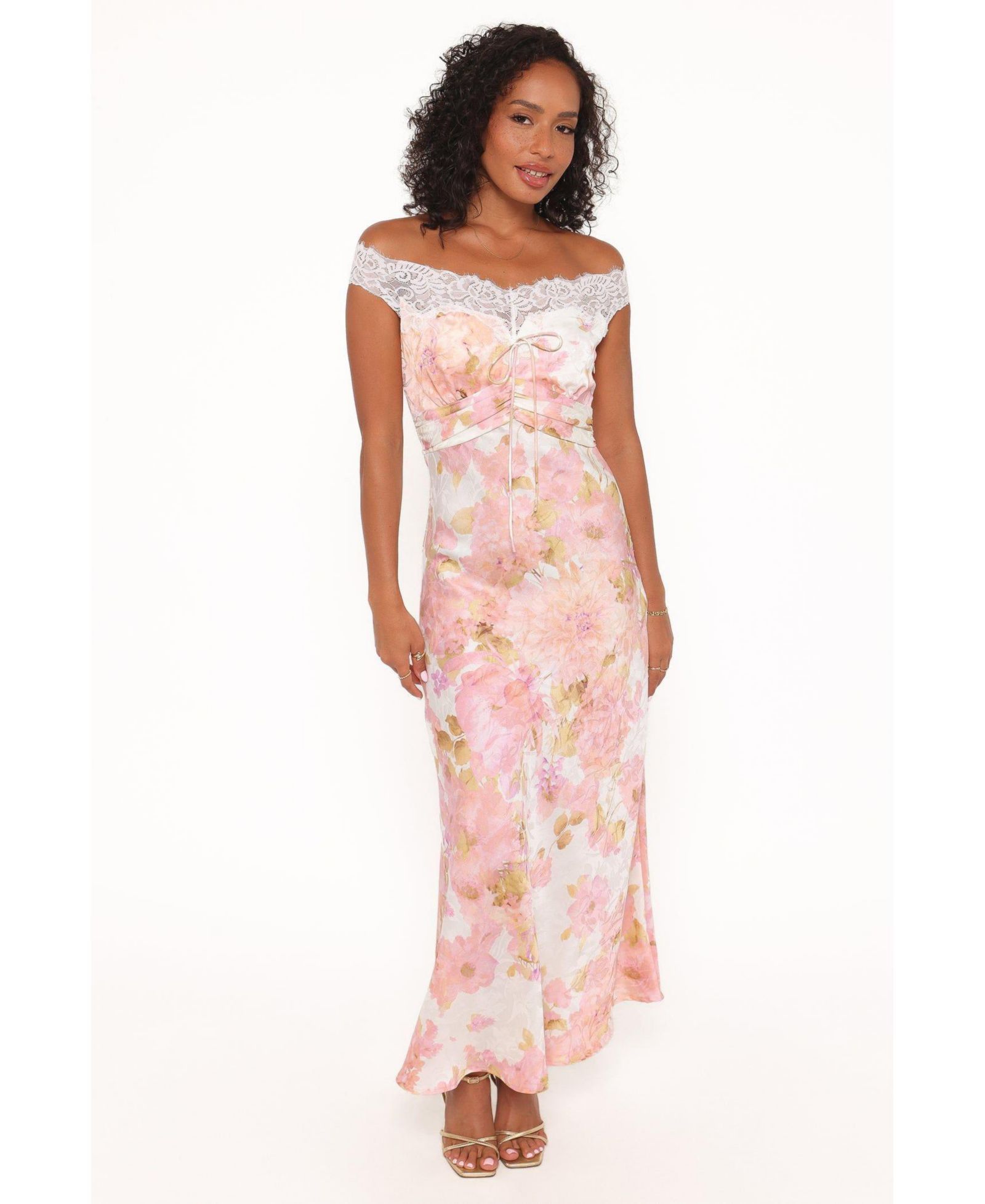 Petal and Pup Women's Voss Off Shoulder Lace Maxi Dress