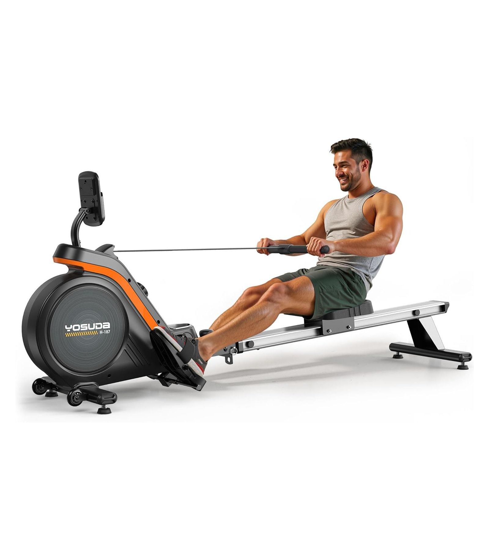 FED FITNESS Pro Max Magnetic Rowing Machine, Enhanced Magnetic Resistance, Bluetooth and App Supported, Comfortable Seat Cushion