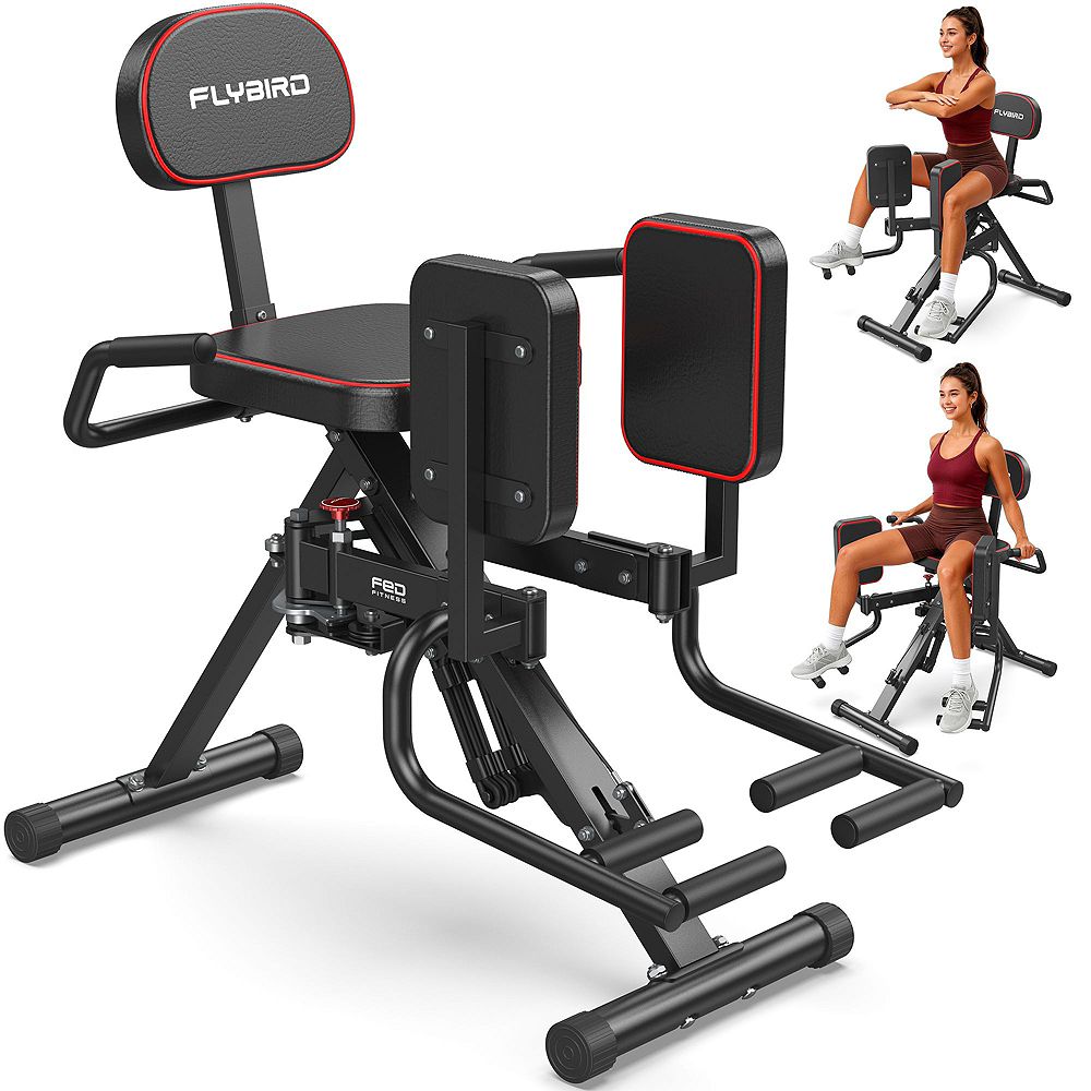 FED FITNESS 2 in 1 Hip Abductor & Adductor Machine for Home Gym, targets glutes and inner thighs with 6 resistance levels and dual foot bars.